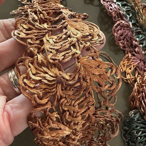 Vintage Copper Color Hand Made Original Belt Hammered Woven Wire Boho Festival main image 2